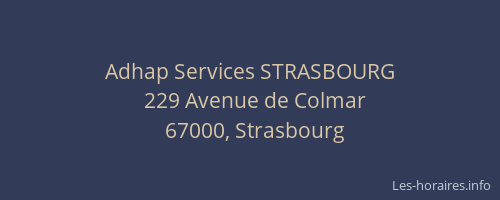Adhap Services STRASBOURG