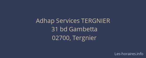 Adhap Services TERGNIER