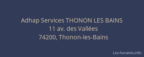 Adhap Services THONON LES BAINS
