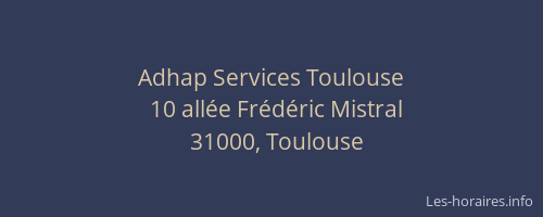 Adhap Services Toulouse