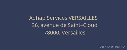 Adhap Services VERSAILLES