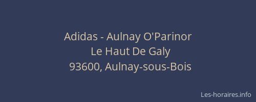 Adidas - Aulnay O'Parinor