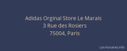 Adidas Orginal Store Le Marais