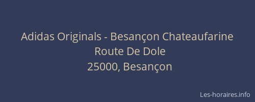 Adidas Originals - Besançon Chateaufarine