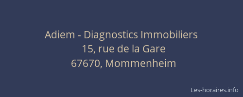 Adiem - Diagnostics Immobiliers
