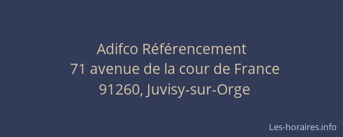 Adifco Référencement