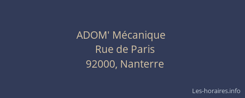 ADOM' Mécanique 