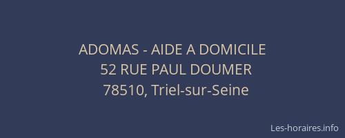 ADOMAS - AIDE A DOMICILE