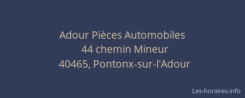 Adour Pi&egrave;ces Automobiles