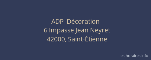 ADP  Décoration