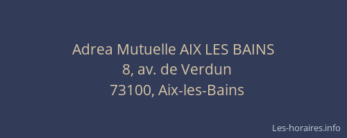 Adrea Mutuelle AIX LES BAINS
