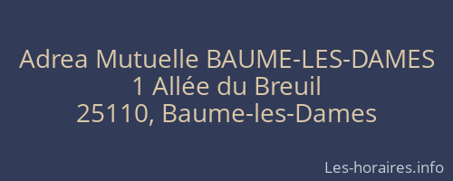 Adrea Mutuelle BAUME-LES-DAMES