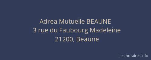 Adrea Mutuelle BEAUNE
