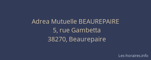 Adrea Mutuelle BEAUREPAIRE