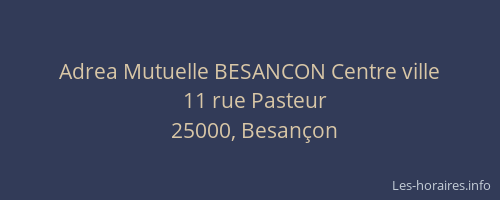 Adrea Mutuelle BESANCON Centre ville