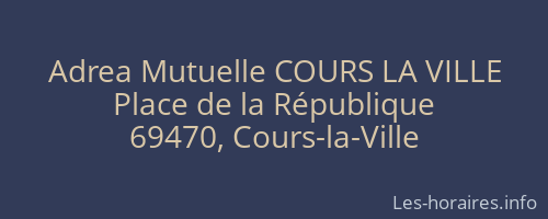 Adrea Mutuelle COURS LA VILLE
