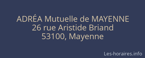 ADRÉA Mutuelle de MAYENNE