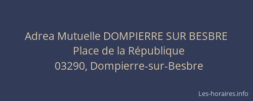 Adrea Mutuelle DOMPIERRE SUR BESBRE