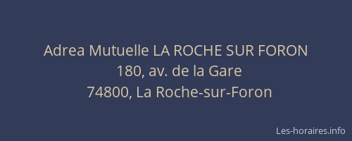 Adrea Mutuelle LA ROCHE SUR FORON