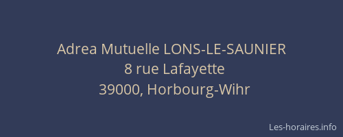 Adrea Mutuelle LONS-LE-SAUNIER