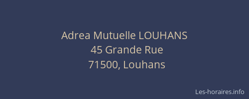 Adrea Mutuelle LOUHANS