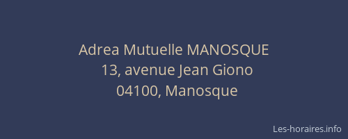 Adrea Mutuelle MANOSQUE