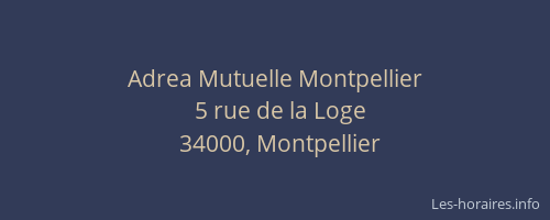 Adrea Mutuelle Montpellier