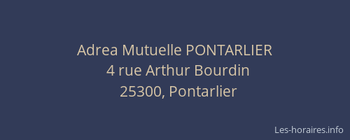 Adrea Mutuelle PONTARLIER