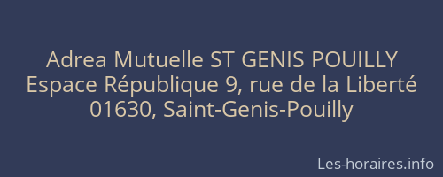 Adrea Mutuelle ST GENIS POUILLY