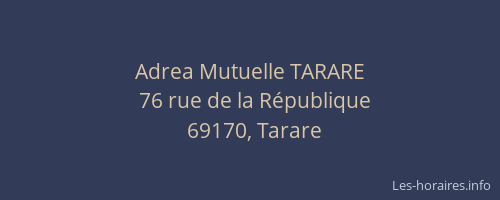 Adrea Mutuelle TARARE