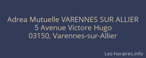 Adrea Mutuelle VARENNES SUR ALLIER
