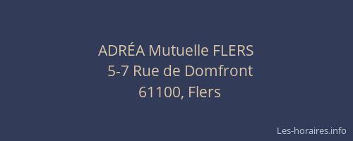 ADR&Eacute;A Mutuelle FLERS
