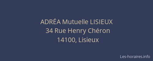 ADR&Eacute;A Mutuelle LISIEUX