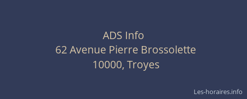 ADS Info