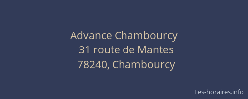 Advance Chambourcy