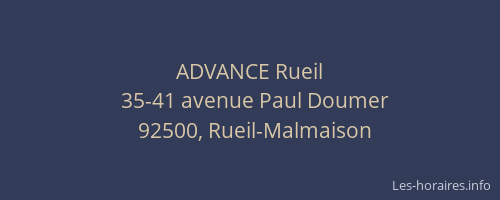 ADVANCE Rueil