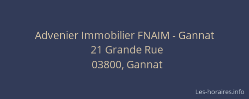 Advenier Immobilier FNAIM - Gannat