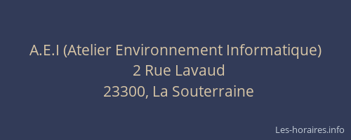 A.E.I (Atelier Environnement Informatique)