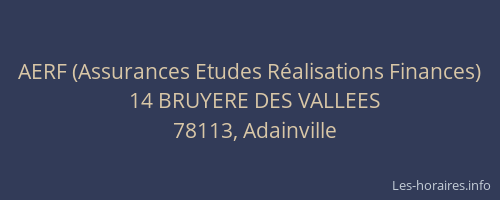 AERF (Assurances Etudes R&eacute;alisations Finances)