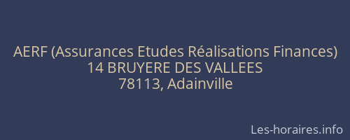 AERF (Assurances Etudes Réalisations Finances)