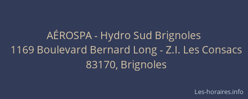 AÉROSPA - Hydro Sud Brignoles