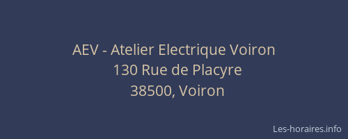 AEV - Atelier Electrique Voiron