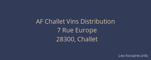 AF Challet Vins Distribution
