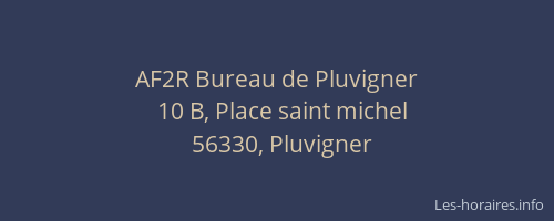 AF2R Bureau de Pluvigner
