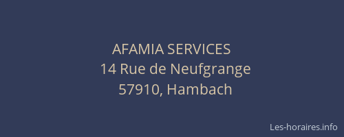 AFAMIA SERVICES