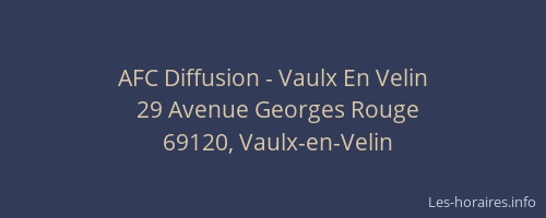 AFC Diffusion - Vaulx En Velin