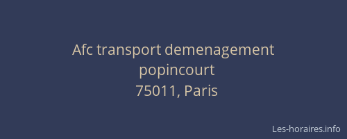 Afc transport demenagement
