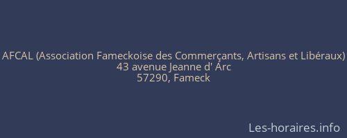 AFCAL (Association Fameckoise des Commerçants, Artisans et Libéraux)