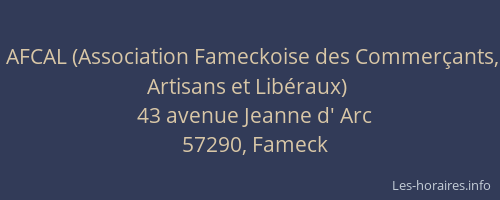 AFCAL (Association Fameckoise des Commerçants, Artisans et Libéraux)