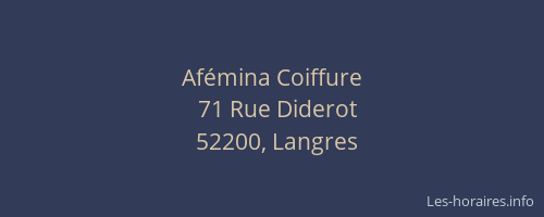 Af&eacute;mina Coiffure
